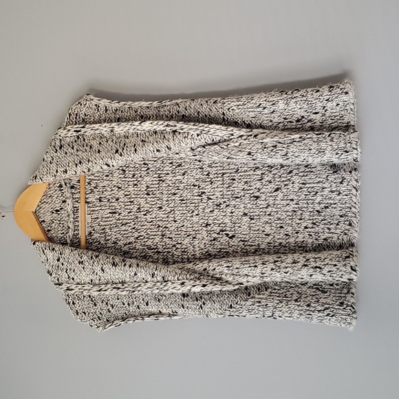 LOFT Sweaters - Loft Blue White Mohair Blend Sleeveless Open Chunky Cardigan Sweater Womens MED